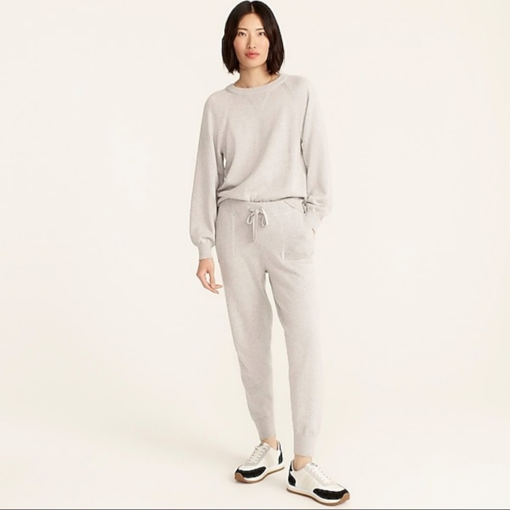 J.CREW Cotton Cashmere Ladies' Jogger Pant XL (35 W) Lt. Grey NWT RETIRED 1 LEFT